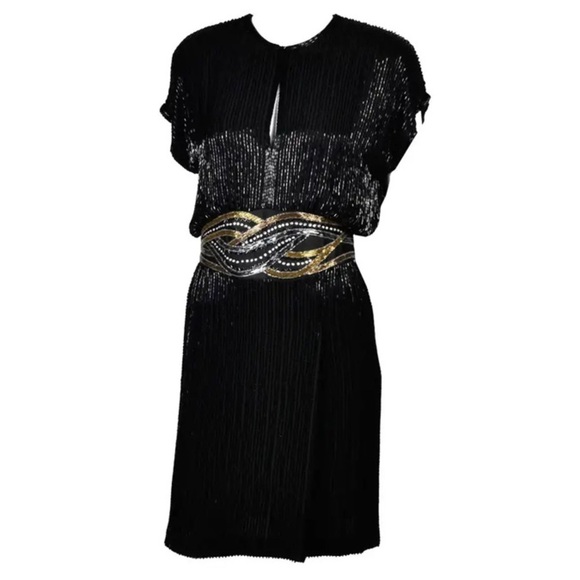 Bob Mackie Dresses & Skirts - Vintage 1980’s Bob Mackie Boutique Fully Beaded Cocktail Dress Size 8